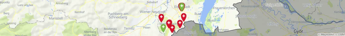 Kartenansicht für Apotheken-Notdienste in der Nähe von Zemendorf-Stöttera (Mattersburg, Burgenland)